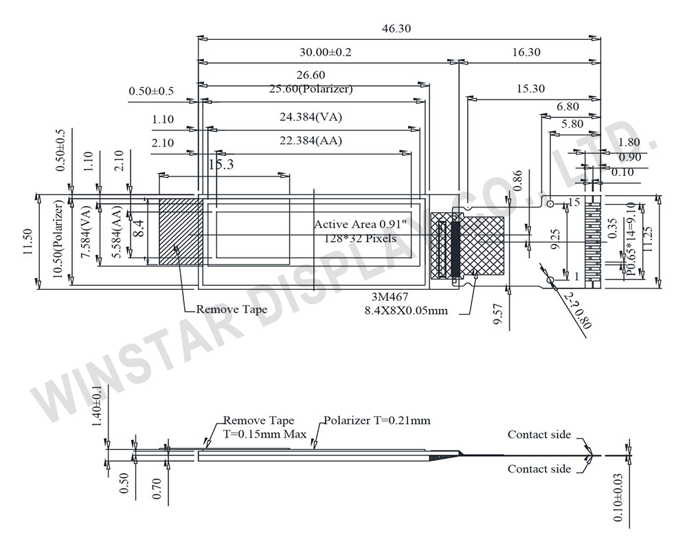 OLED 0.91" WEO012832D