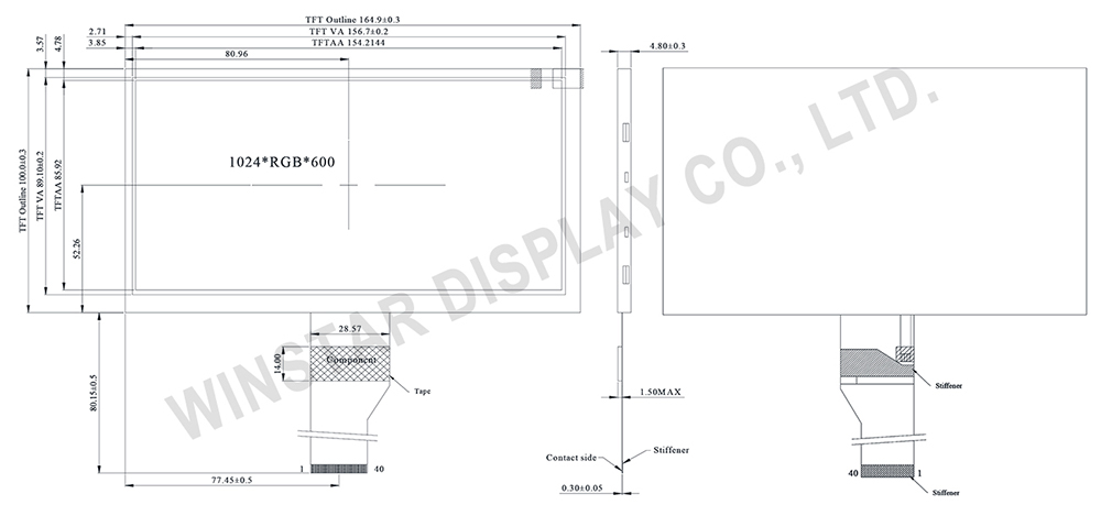 7.0” LVDS TFT LCD - WF70U
