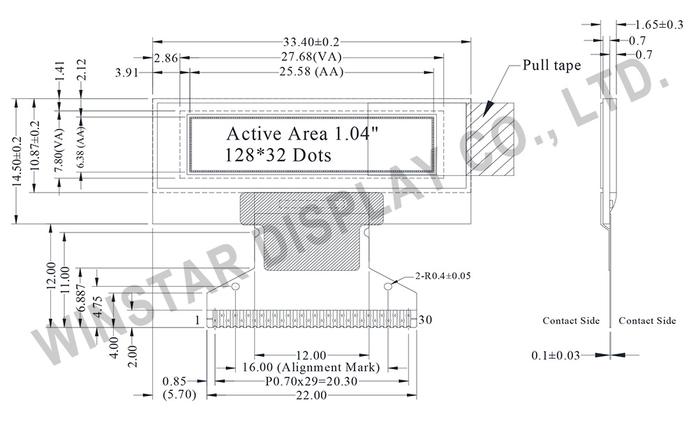 Winstar OLED 1.04” WEO012832E