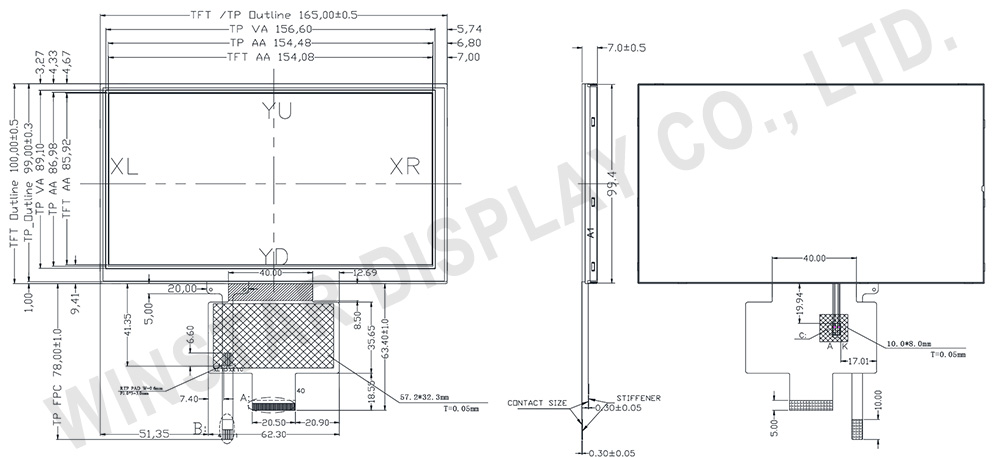 Winstar WF70Y TFT LCD Module spec