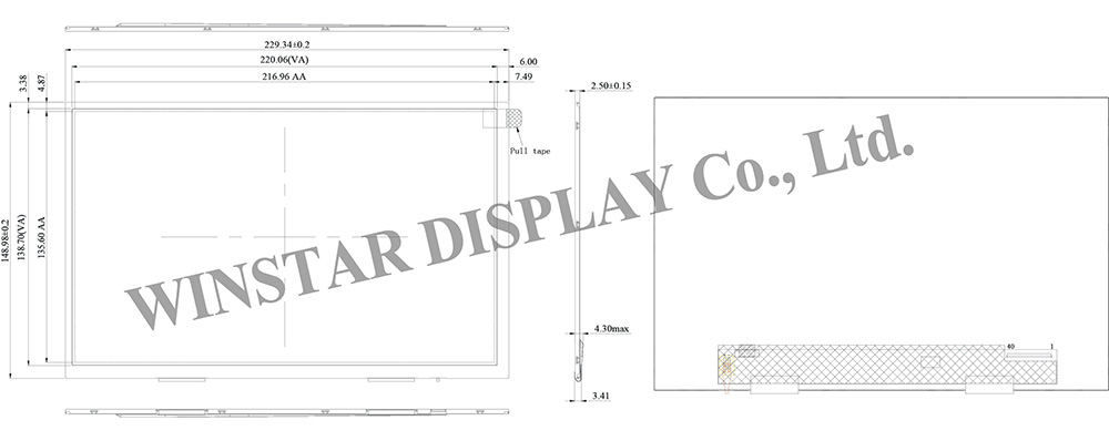 LVDS 10.1 inch IPS TFT WF101G - spec