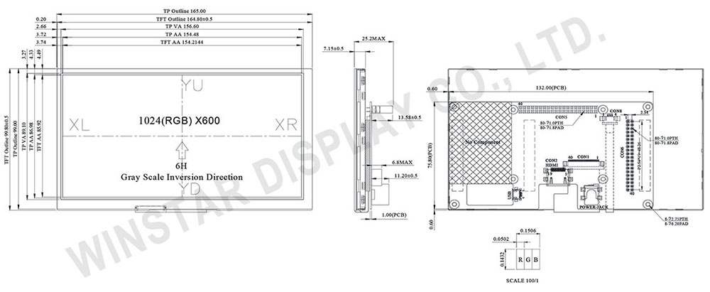 1.54 inch OLED WEO012864A spec.