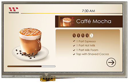 Winstar Display - 7"HDMI Interface TFT-LCD Display- WF70BTIFHLHTX