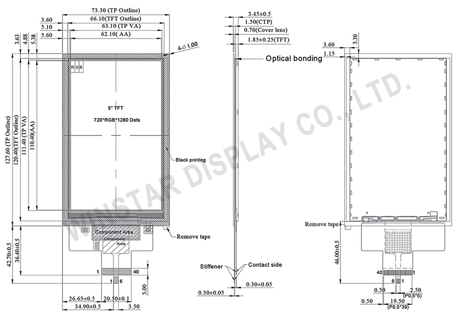 WF50DTYA3MNG10 - Winstar Display