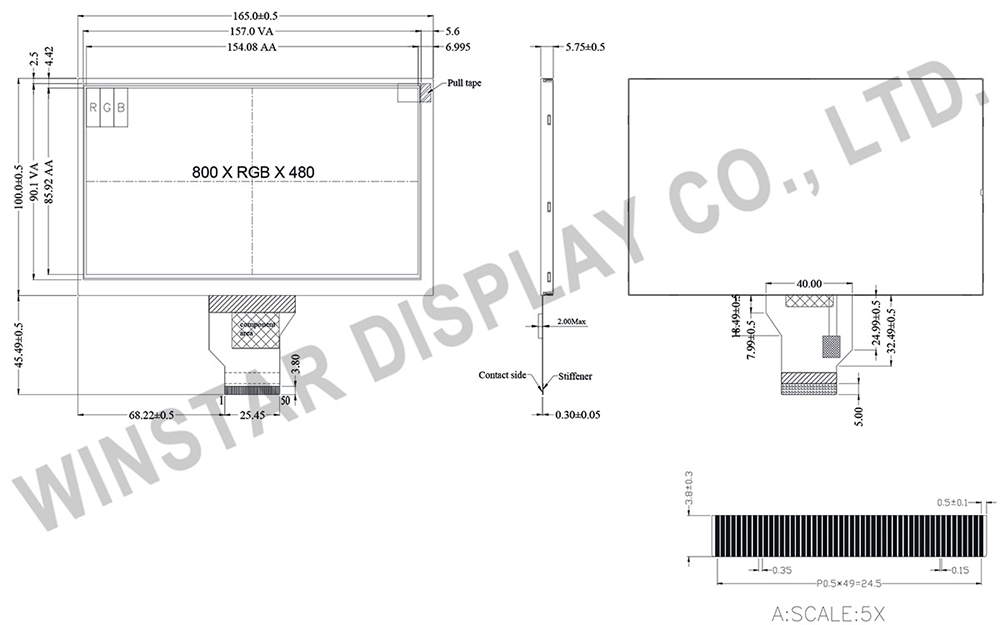 WF70A2SIAGDNN0 - Winstar Display