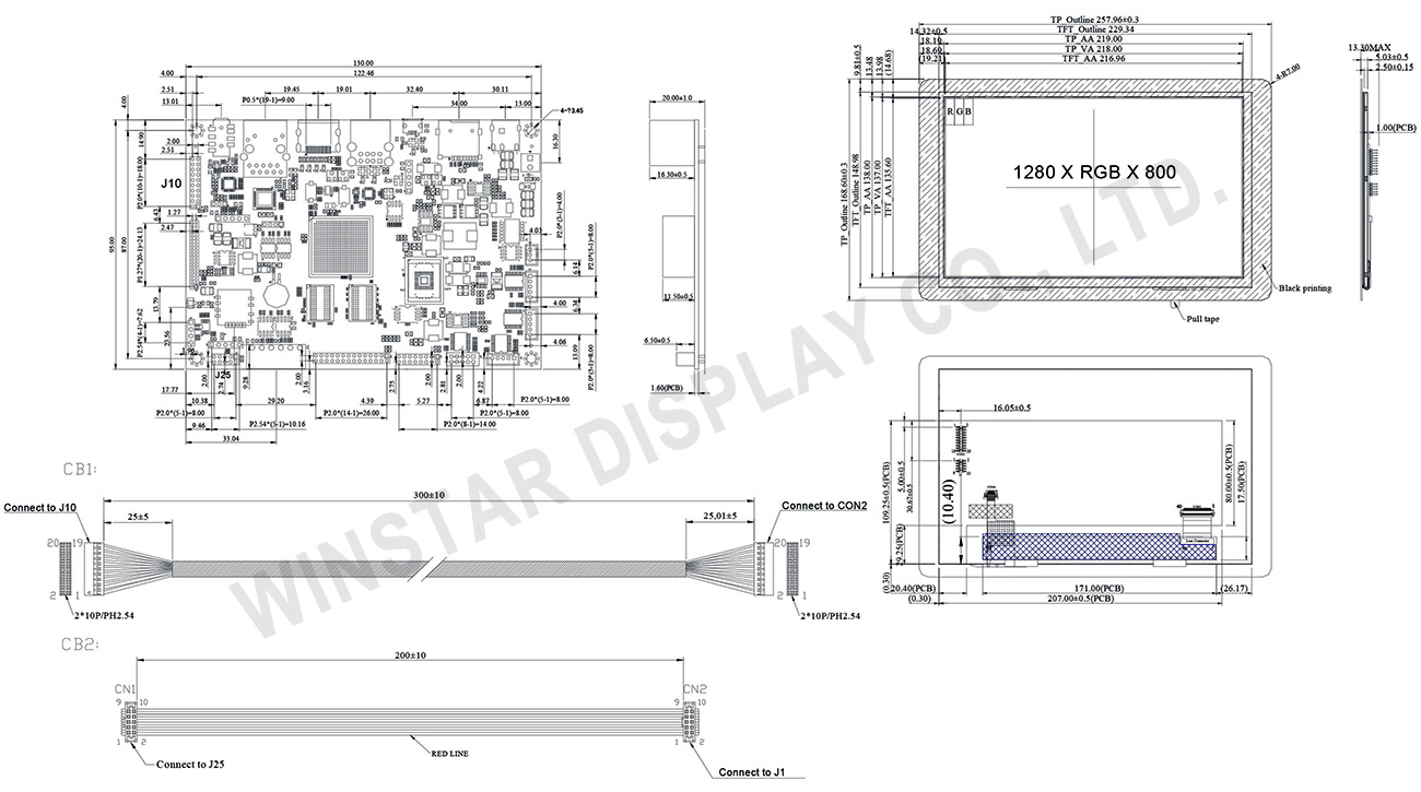 Embedded Computer Boards, 10.1 PCAP TFT Module (LVDS) with Linux / Android Embedded Computer Boards - Winstar