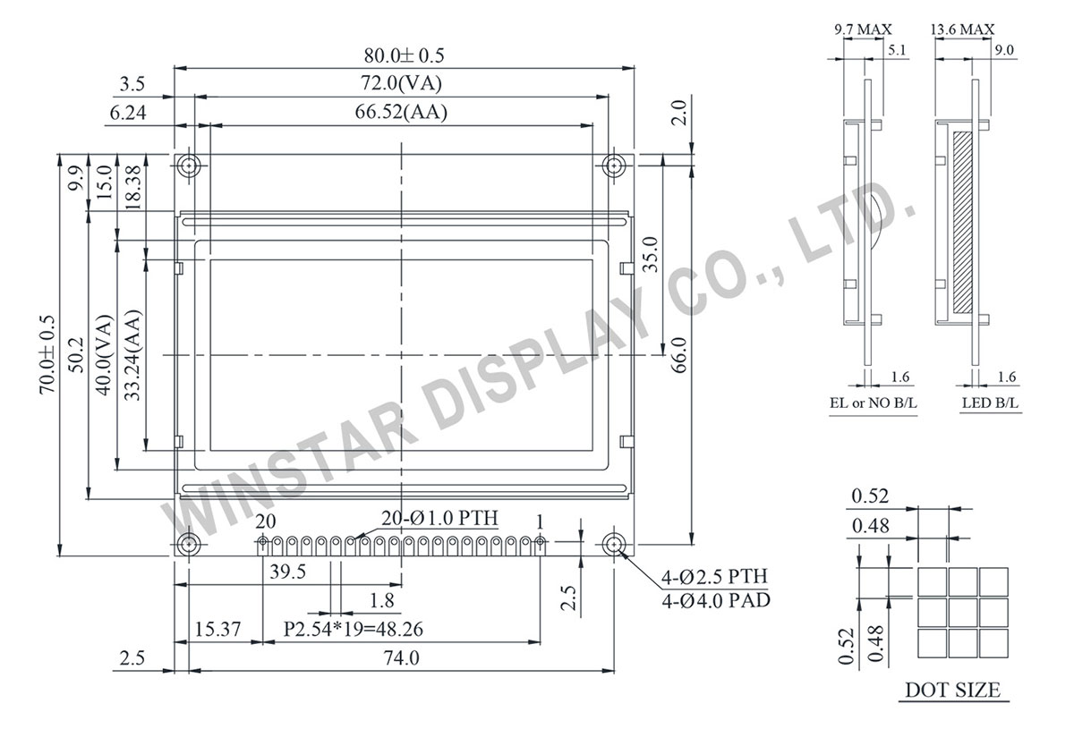 Graphic Dot Matrix Display Module, Display Matrix, Matrix Display