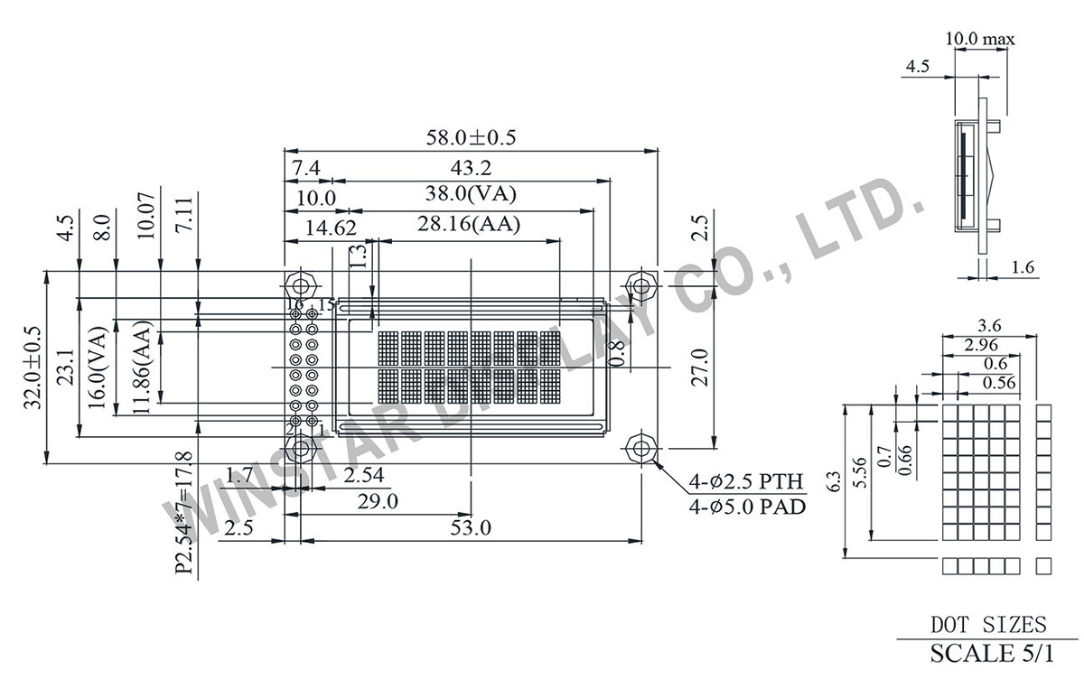 8x2 OLED Character Display - WEH000802A - Winstar Display