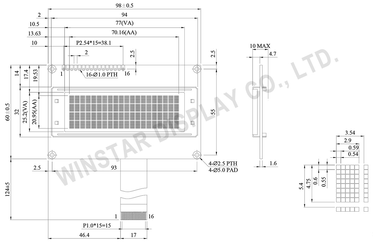 WEH002004B - OLED 20x4, 2.88 inch Character OLED