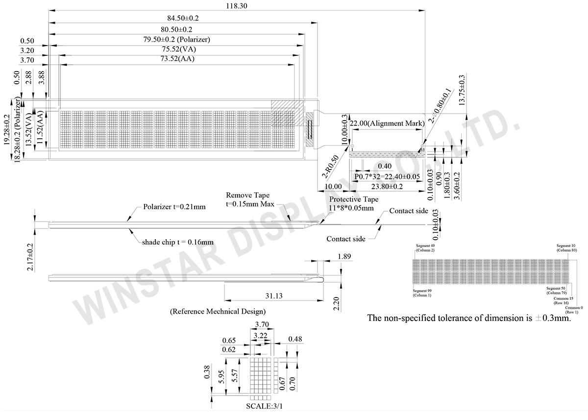 WEO002002A - 20x2 OLED Character Display