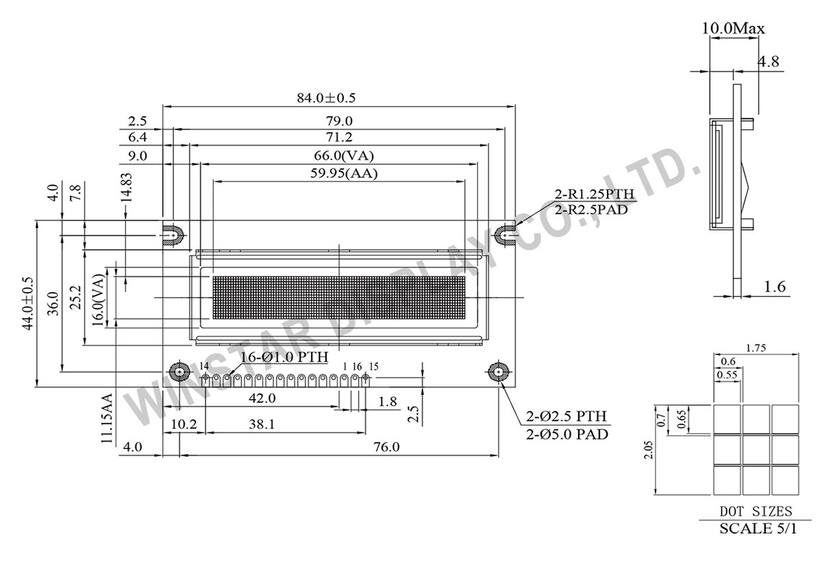 2.4 OLED Display 100x16 - WEG010016E