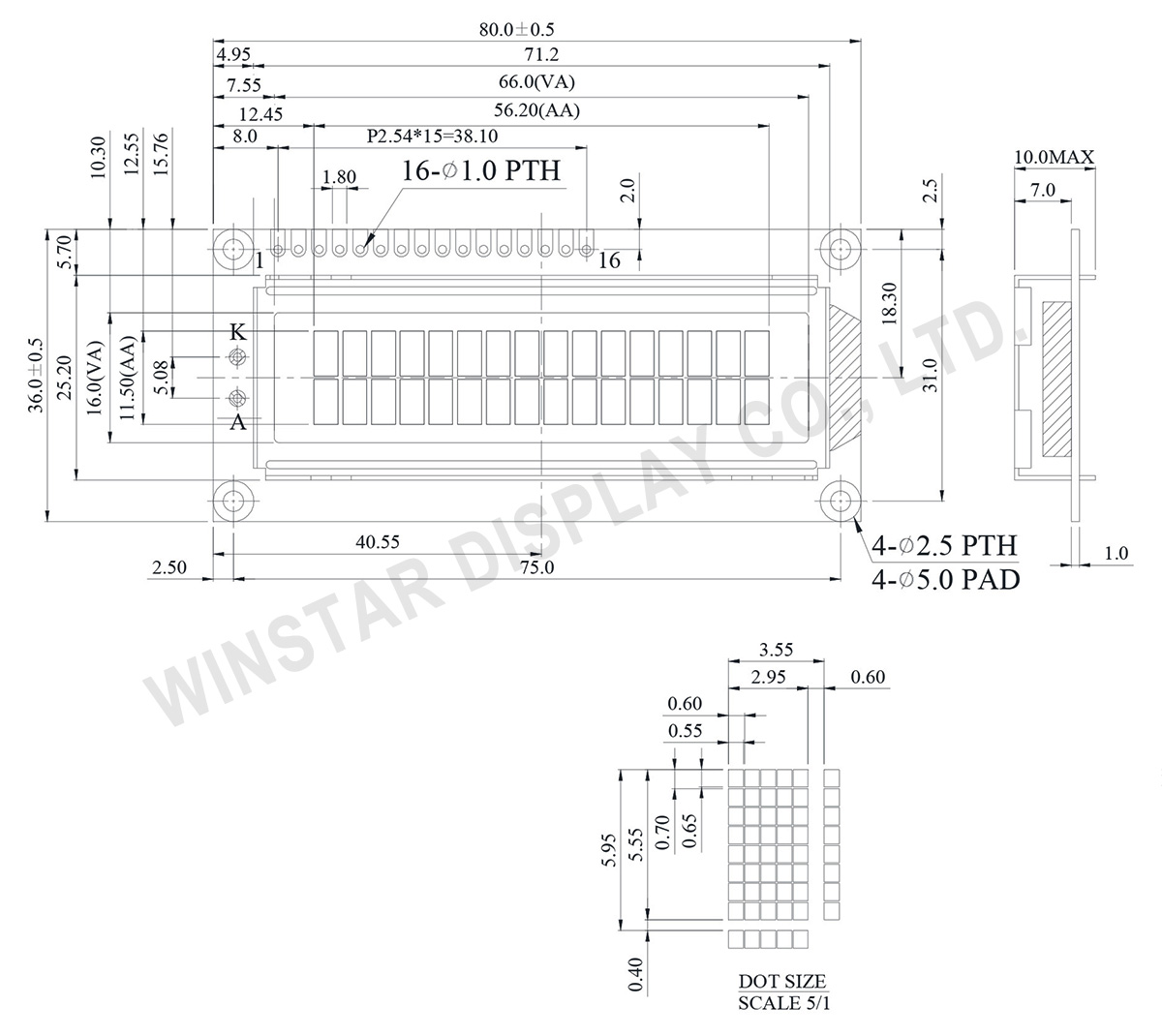 WH1602B2-TMI-ET - Winstar Display