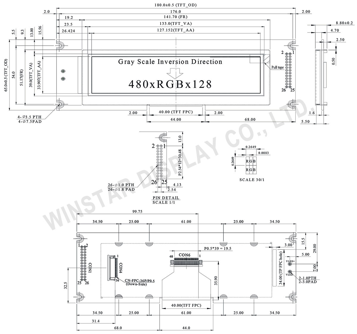 Winstar 5.2" TFT LCD with Display Controller Board