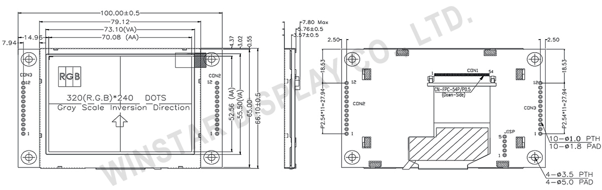 3.5" All in One TFT Display