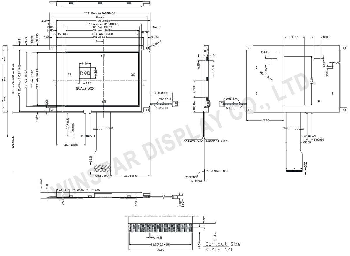 5.7 inch Display, LCD Touch Display - WF57BTIACDNT0 - Winstar