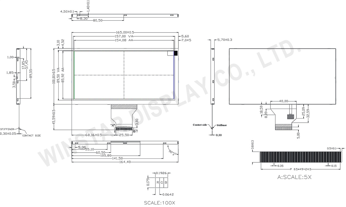 WF70GTIAGDNN0 - 7 TFT, 7 TFT LCD, 7 TFT LCD Panel