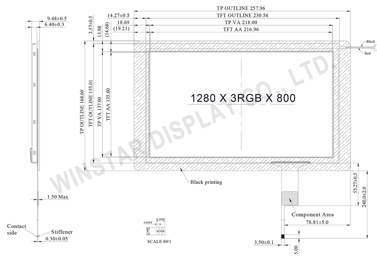 10.1" LVDS Touch Screen Display - Winstar Display