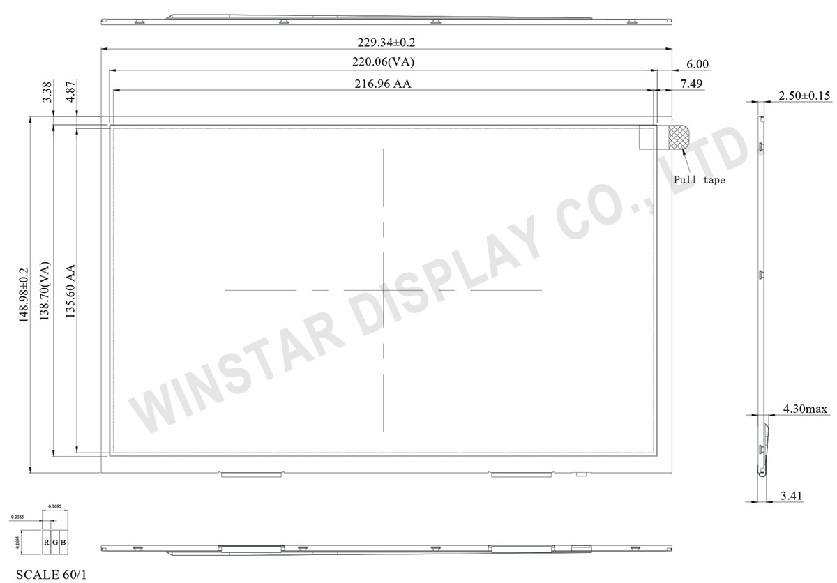 1280x800 LCD Panel, 10.1 LCD Panel, LCD Panel 10.1, IPS TFT LCD - Winstar