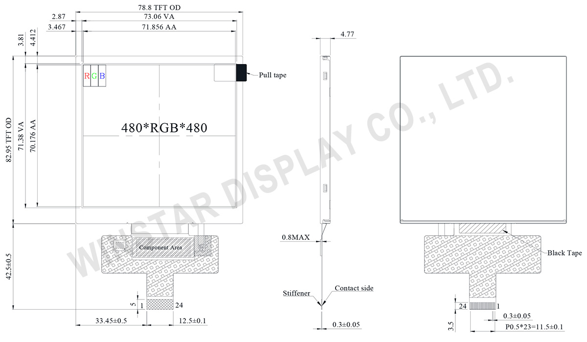 4 TFT LCD, TFT LCD 4, TFT 4, 4 TFT Display, 4 TFT, 4 inch TFT Display - WF40ESWAA6MNN0