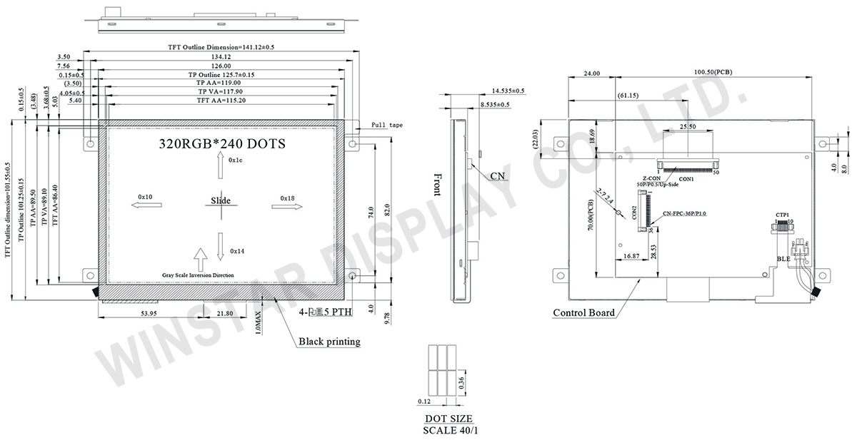 Touch Modules 5.7 with Display Controller Board - WF57PTIBCDBGA