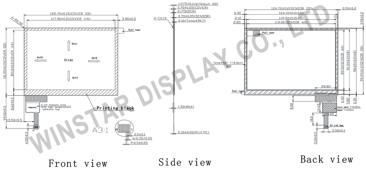5.7 inch Touch Screen, 5.7" Touch Panel - Winstar Display