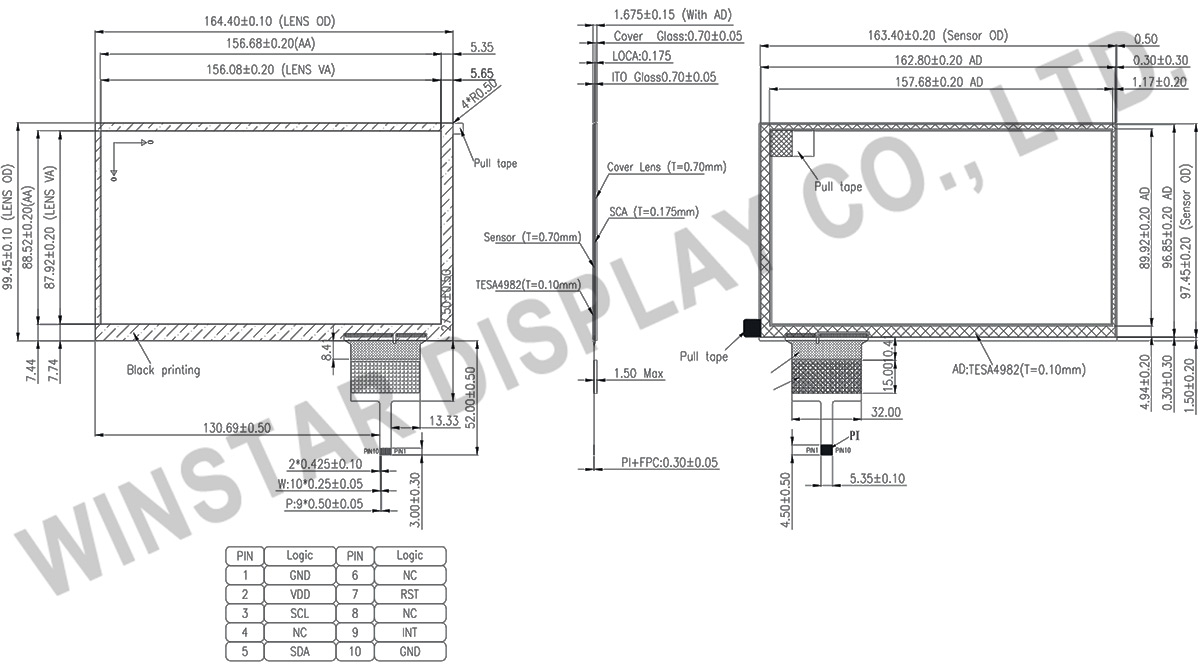 7 inch Touch Screen, 7 inch Touch Panel - Winstar Display