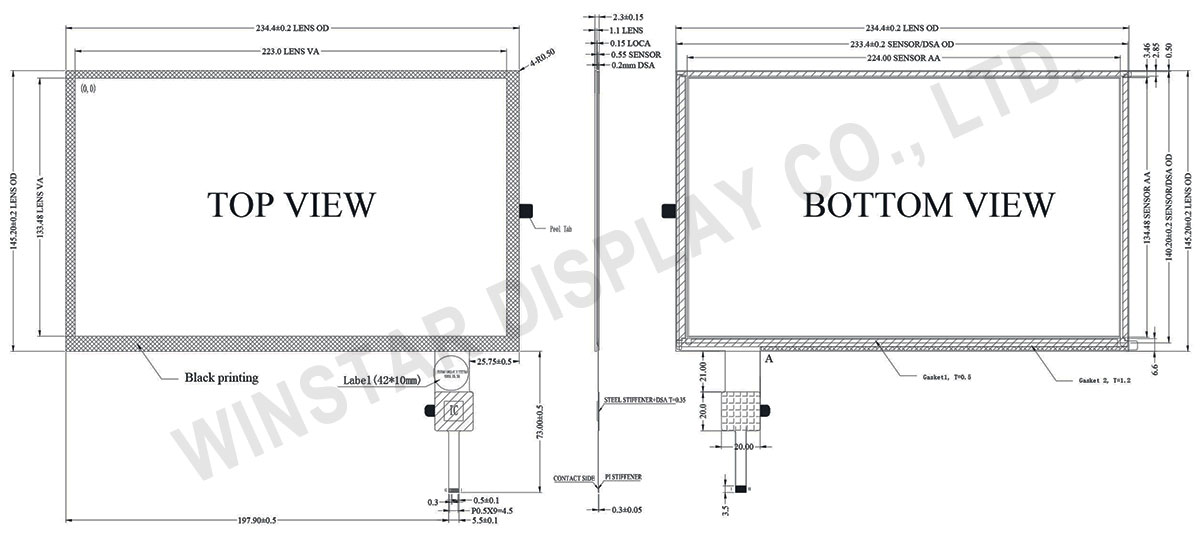 10.2 inch Touch Screen, 10.2" Touch Panel - Winstar Display