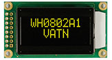 VATN LCD 8x2 with Yellow-Green LED Backlight
